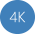 支持4K摄像机：分辨率为3840*2160，长宽比为16:9，在此标准下CMOS逐行扫描可达到2160P。