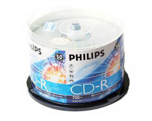 飞利浦CD-R光盘50片装 (52X白金/每50片)图片