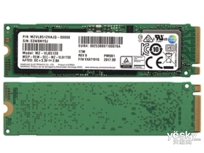 三星pm981 pcie nvme(256gb) 整体外观 第1张(共1张)