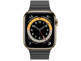 苹果Apple Watch Series 6 44mm(GPS+蜂窝网络/不锈钢表壳/皮制回环形表带)
