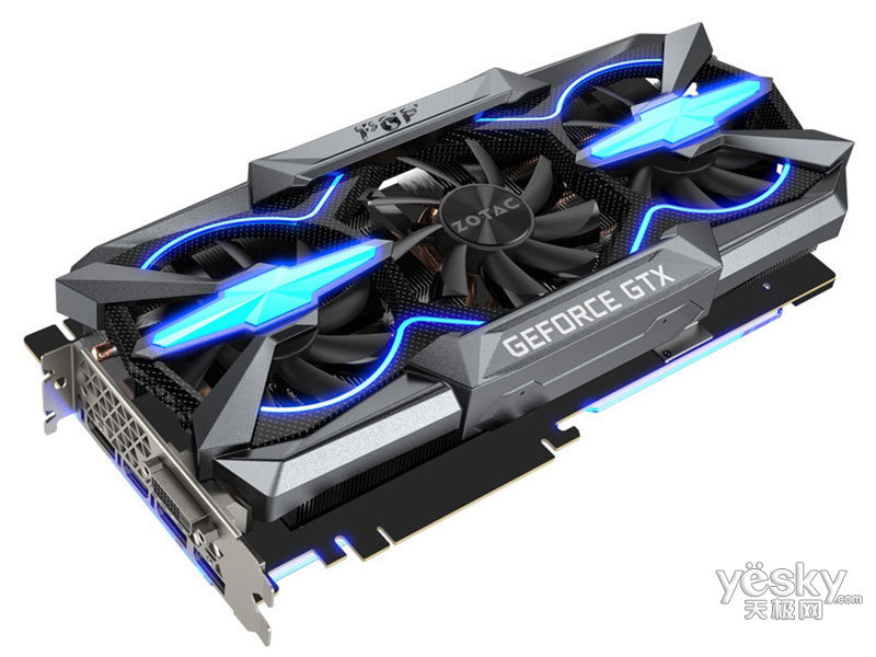 索泰geforce gtx 1080ti pgf 玩家力量至尊 整体外观 第3张(共4张)