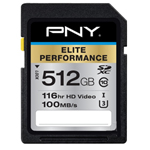 PNY Elite performance U3 SDXC洢(512GB) 濨/PNY
