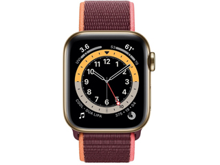 苹果Apple Watch Series 6 40mm(GPS+蜂窝网络/不锈钢表壳/回环式运动表带)