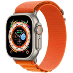 苹果Apple Watch Ultra 49mm(GPS+蜂窝网络/钛金属表壳/橙色高山回环式表带/大号)