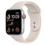 苹果Apple Watch Series SE银色铝金属表壳运动型表带 星光色 GPS+蜂窝网络 44mm 智能手表/苹果