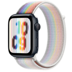 苹果Apple Watch Series SE午夜色铝金属表壳回环式运动表带 彩虹版 GPS版 44mm 智能手表/苹果