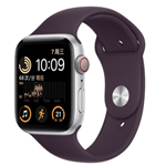 苹果Apple Watch Series SE午夜色铝金属表壳运动型表带 莓果紫色 GPS+蜂窝网络 44mm 智能手表/苹果