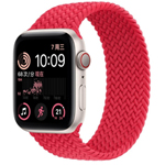 苹果Apple Watch Series SE星光色铝金属表壳编织单圈表带 红色 GPS版 40mm 智能手表/苹果