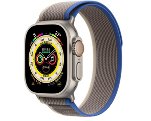 苹果Apple Watch Series Ultra钛金属表壳野径回环式表带 蓝配灰色