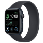 苹果Apple Watch Series SE银色铝金属表壳单圈表带 午夜色 GPS版 44mm